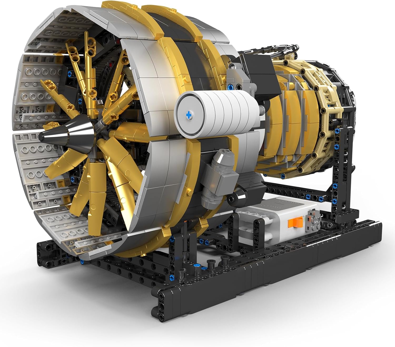 Mould King 10141 Technik Aero Engine Klemmbausteine Luftfahrttriebwerk Motor Bausatz Bausteine Simulation Turbofan Motor Model Kit Ffür Kinder/Erwachsene(2256 Teile)