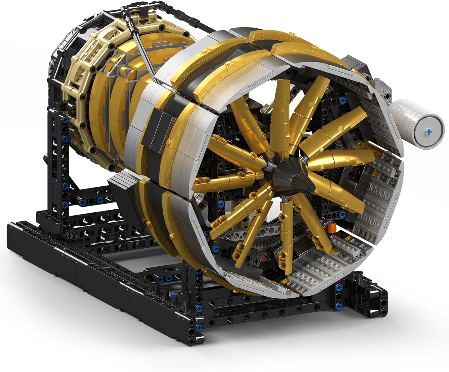 Mould King 10141 Technik Aero Engine Klemmbausteine Luftfahrttriebwerk Motor Bausatz Bausteine Simulation Turbofan Motor Model Kit Ffür Kinder/Erwachsene(2256 Teile)