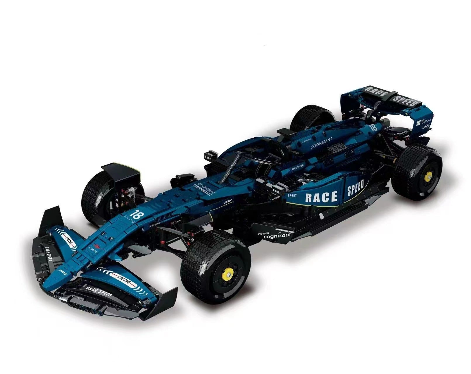 Technik F1 Auto fur Aston Martin F1 Auto, 1: 8 Formel 1 Auto Klemmbausteine-Set, 2361 Teile
