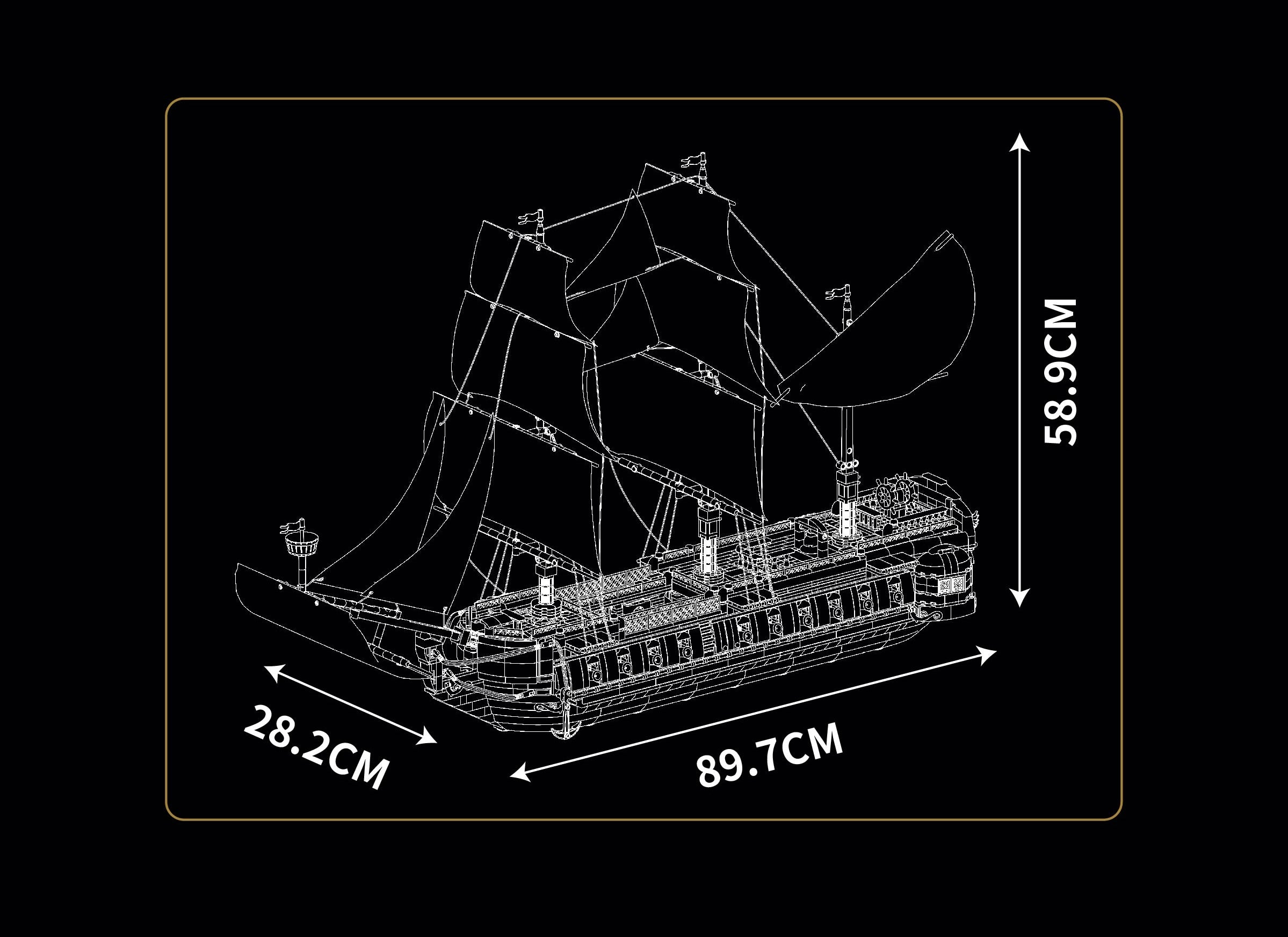 Mould King 13192 Piratenschiff, MOC Imperial Star Destroyer, 3580 Teile