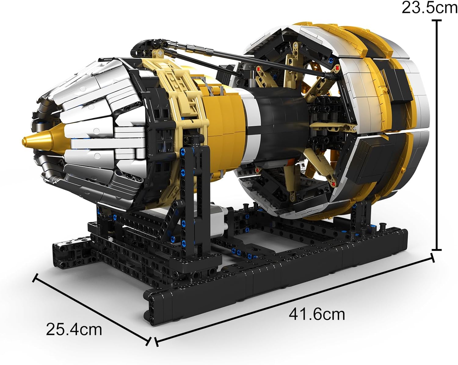 Mould King 10141 Technik Aero Engine Klemmbausteine Luftfahrttriebwerk Motor Bausatz Bausteine Simulation Turbofan Motor Model Kit Ffür Kinder/Erwachsene(2256 Teile)