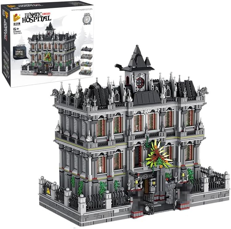 Lunatic Hospital Architecture Model, Stadthaus Modular Buildings Klemmbausteine Häuser für Lego Architecture, 7537 Teile