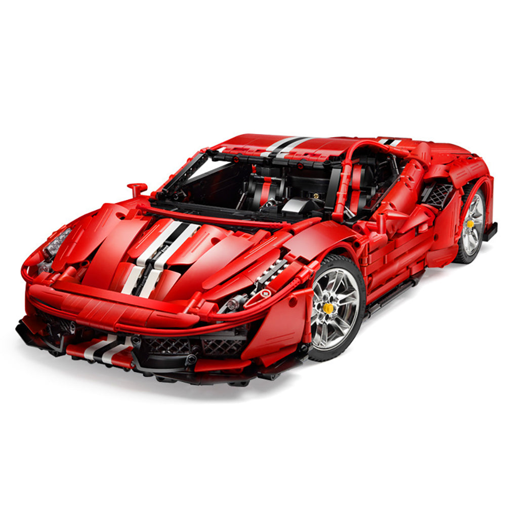 Ferrari 488 Pista, CaDA C61042W MOC Auto KIemmbausteine (3187 Teile)(Ohne Originalverpackung)