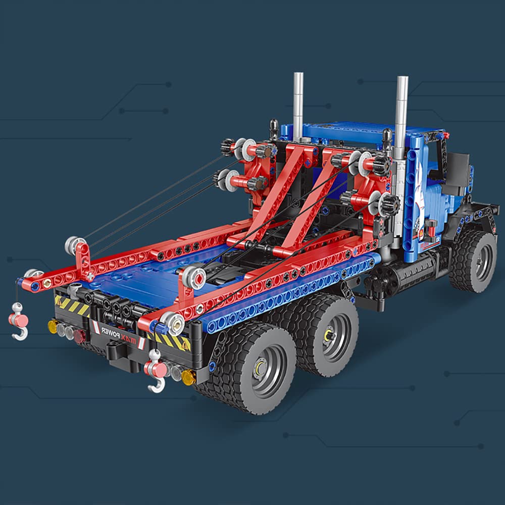Technik Schwerlast-Abschleppwagen, Technik Trcuk Ferngesteuert, 1064 Teile Technic Abschlepptruck Motorisierte Modell, Custom Bausteine Kompatibel mit Lego Technik