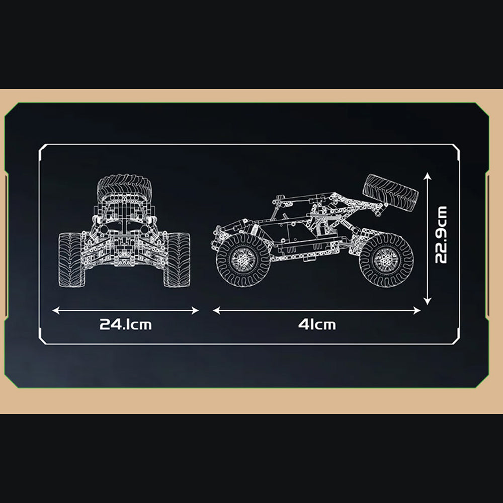 Technik Buggy Offroad Buggy Klemmbausteine Bausatz mit 3 Motor, 1016 Teile Groß MOC Buggy Bausteine, Realistische buggymodell-Sammlerstücke, Spielzeug Geschenke für Erwachsene