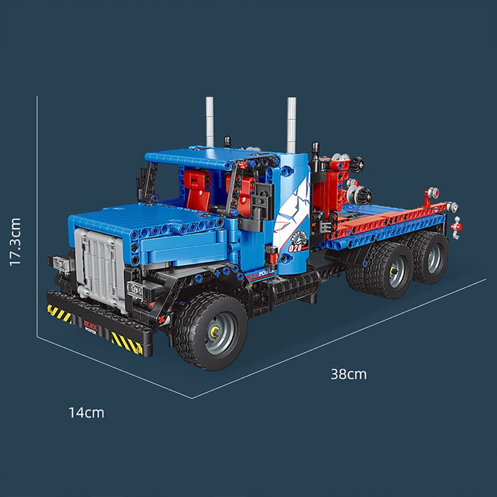 Technik Schwerlast-Abschleppwagen, Technik Trcuk Ferngesteuert, 1064 Teile Technic Abschlepptruck Motorisierte Modell, Custom Bausteine Kompatibel mit Lego Technik