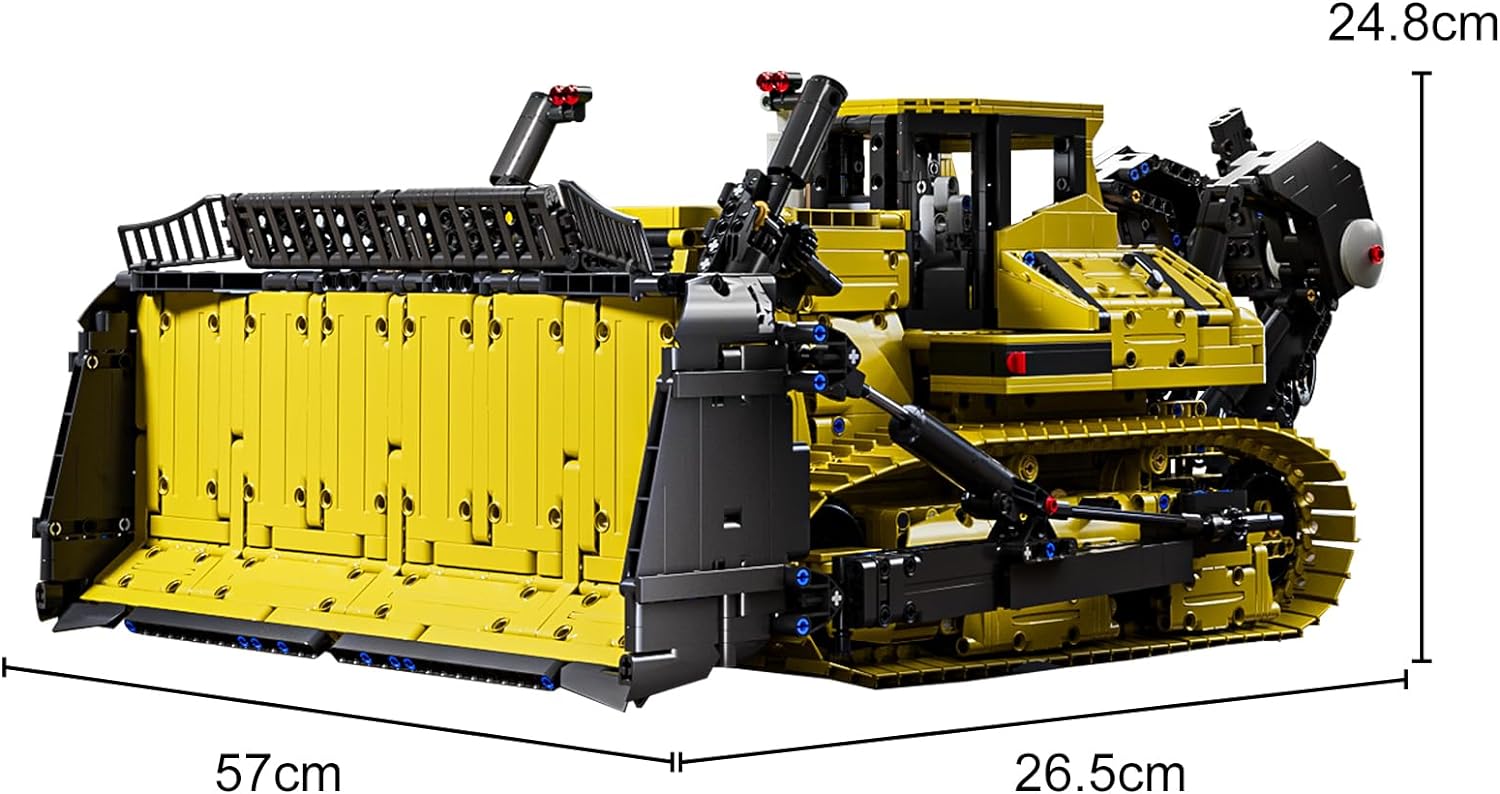 Technik Bulldozer Liebherr PR766 Raupenbagger, APP Fernbedienung LKW mit Motoren Bausätze Spielzeug Geschenke für 8+ Jahre (3774 Teile)
