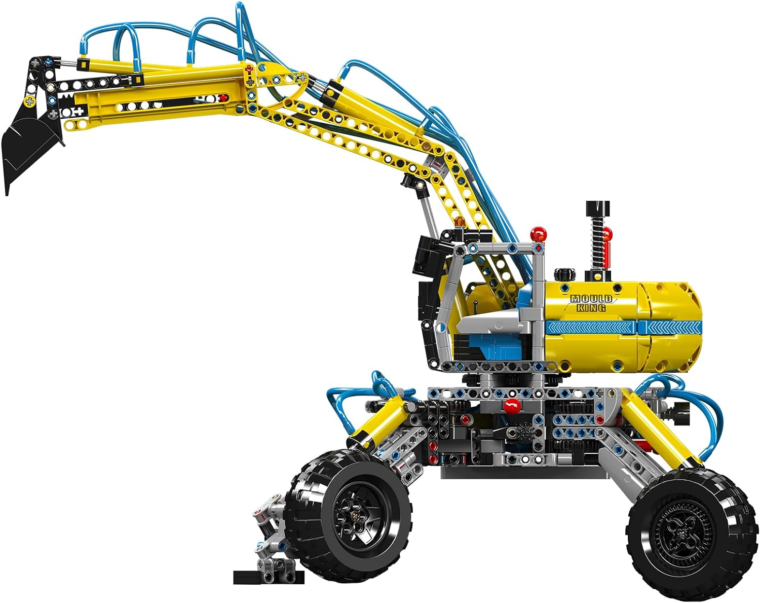 Technik Geländebagger Bauset, MOC Bagger 1392+Teile Technik Baumaschine Klemmbausteine Bausatz