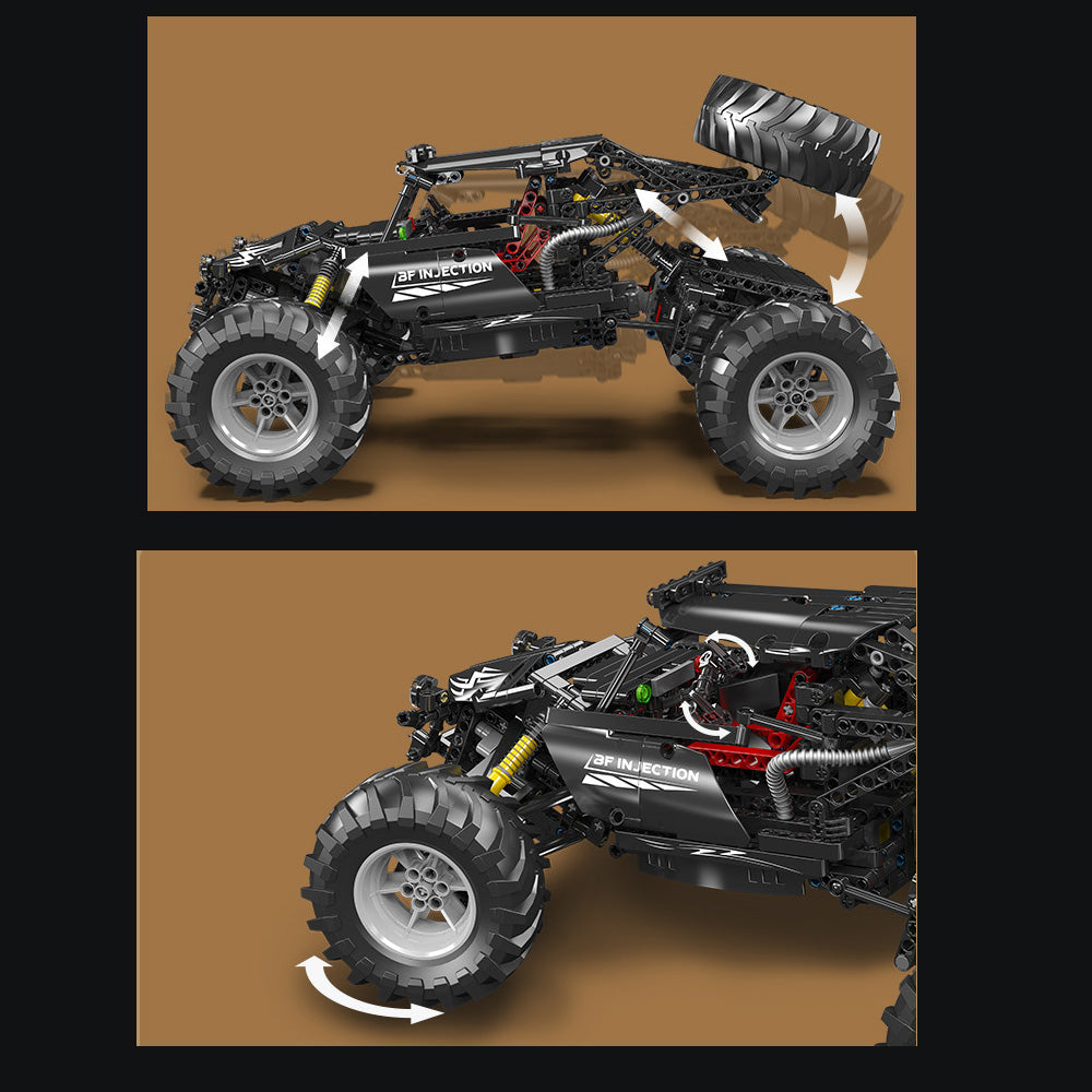 Technik Buggy Offroad Buggy Klemmbausteine Bausatz mit 3 Motor, 1016 Teile Groß MOC Buggy Bausteine, Realistische buggymodell-Sammlerstücke, Spielzeug Geschenke für Erwachsene