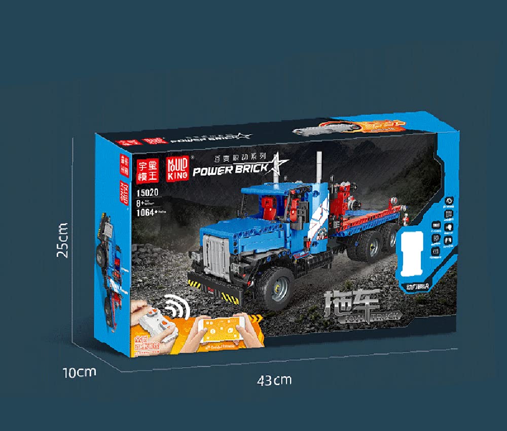 Technik Schwerlast-Abschleppwagen, Technik Trcuk Ferngesteuert, 1064 Teile Technic Abschlepptruck Motorisierte Modell, Custom Bausteine Kompatibel mit Lego Technik