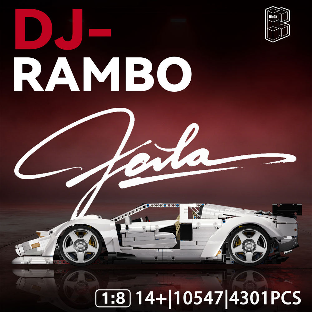 Technik Auto für Lamborghini Countach Hypercar, Technik Rennauto KIemmbausteine, Maßstab 1: 8 Modell, 4301 Teile