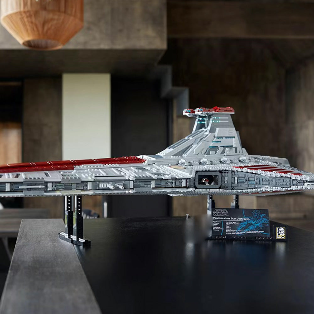 Venator Angriffskreuzer Modell, Republik Angriffskreuzer, 5374 Teile Mega Kreuzer Bausatz Kompatibel mit Star Wars Sternenzerstörer Modell