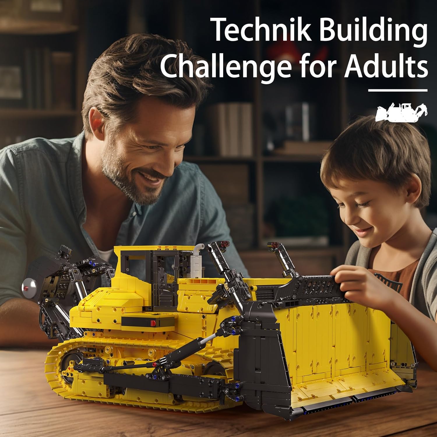 Technik Bulldozer Liebherr PR766 Raupenbagger, APP Fernbedienung LKW mit Motoren Bausätze Spielzeug Geschenke für 8+ Jahre (3774 Teile)
