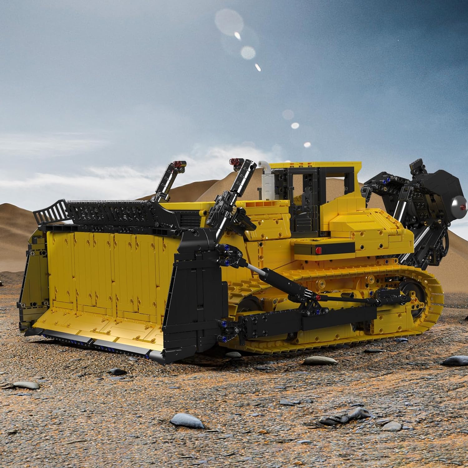 Technik Bulldozer Liebherr PR766 Raupenbagger, APP Fernbedienung LKW mit Motoren Bausätze Spielzeug Geschenke für 8+ Jahre (3774 Teile)