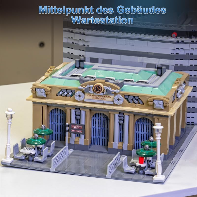 Hero Tower Film Haus Bausteine mit LED-Licht und Box, Architecture Modular Buildings Set für Erwachsene, Technik Klemmbausteine(5883 Teilen)