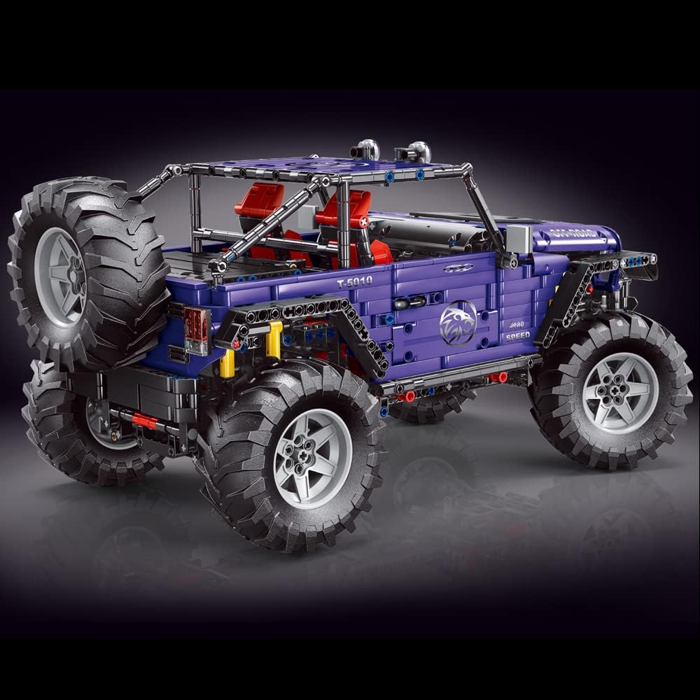 Technik Offroad für Jeep Wrangler Rubicon, 2680 Teile Technik Geländewagen Motorisierte Modell, Technik Ferngesteuert Auto Custom Bausteine Kompatibel mit Lego Technik