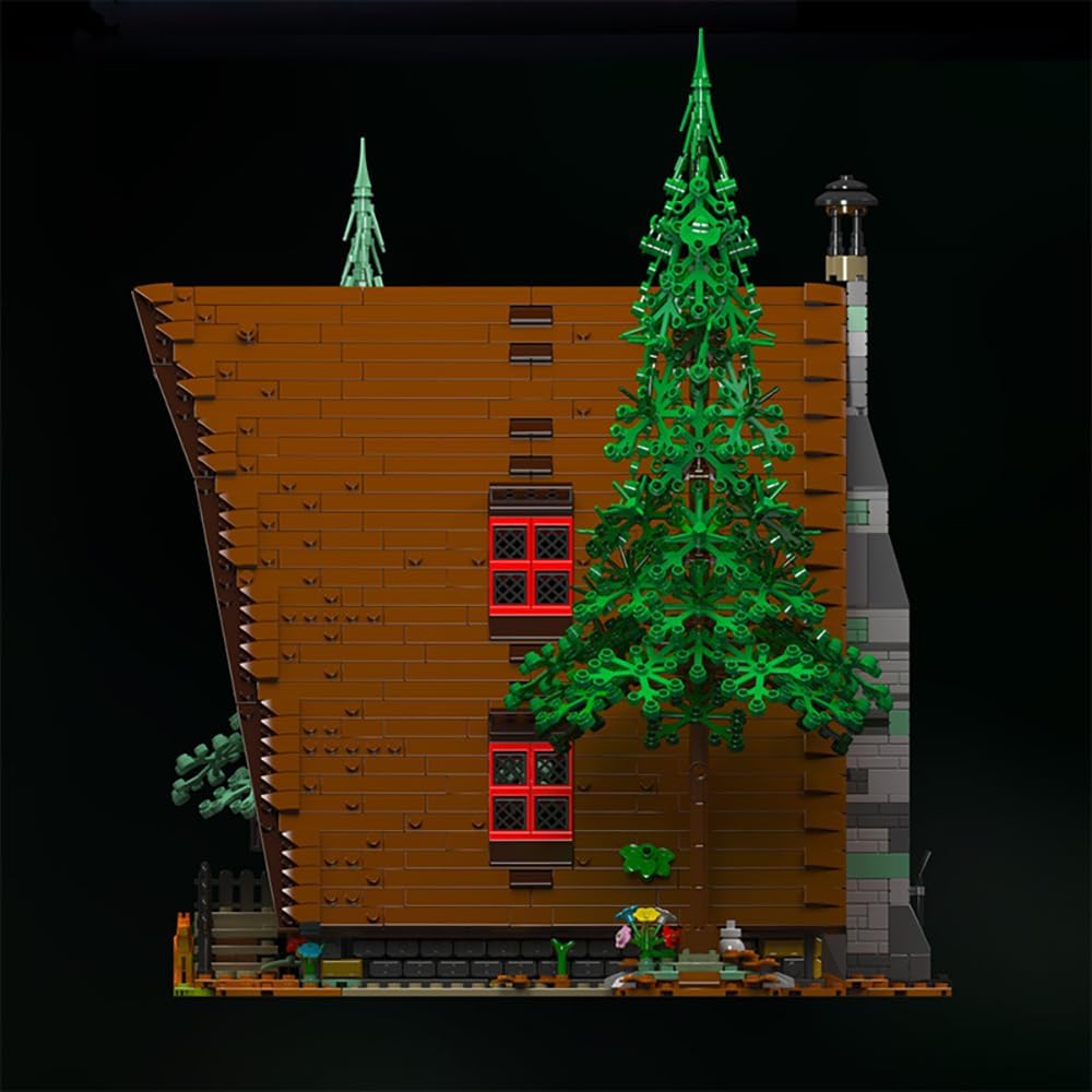Weihnachtshaus für Lego Weihnachten 2023, Waldhaus Modell Klemmbausteine Bauset Kompatibel mit Lego Weihnachten Haus 2023
