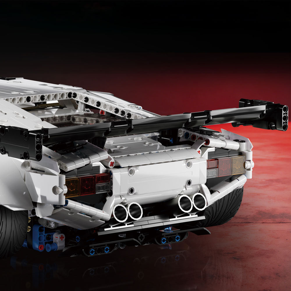 Technik Auto für Lamborghini Countach Hypercar, Technik Rennauto KIemmbausteine, Maßstab 1: 8 Modell, 4301 Teile