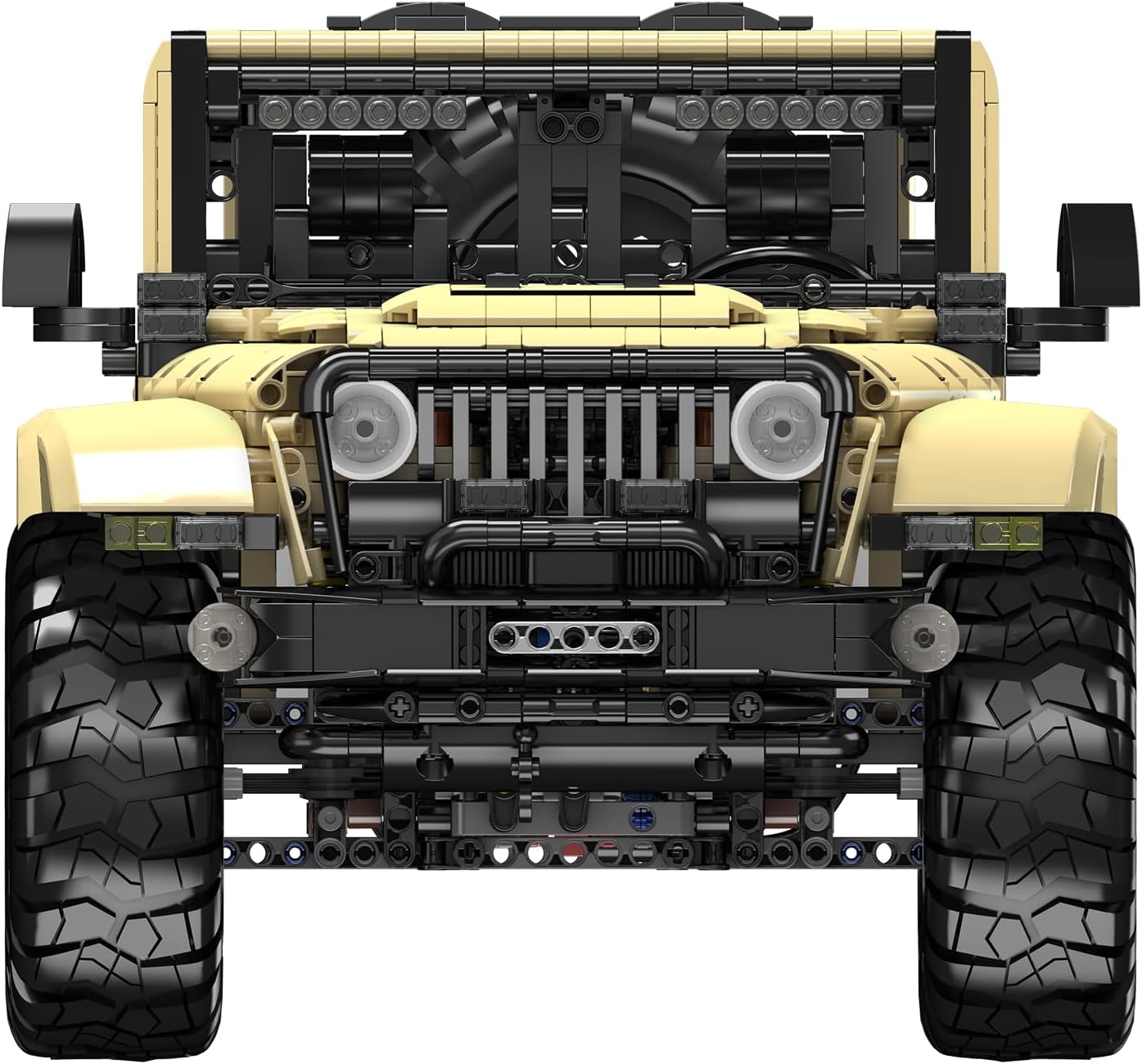 Technik JEEP Wranler Geländewagen Ferngesteuert, 1:6 Scale Offroader Modell mit 7 Motoren, 3621 Teile Pneumatisch SUV Auto Klemmbausteine Bausatz für LEGO Technik
