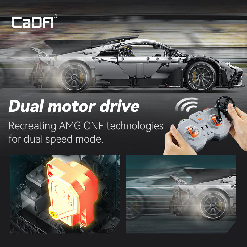 Mercedes-AMG ONE C298, CaDA C61503W MOC Auto KIemmbausteine (3295 Teile)