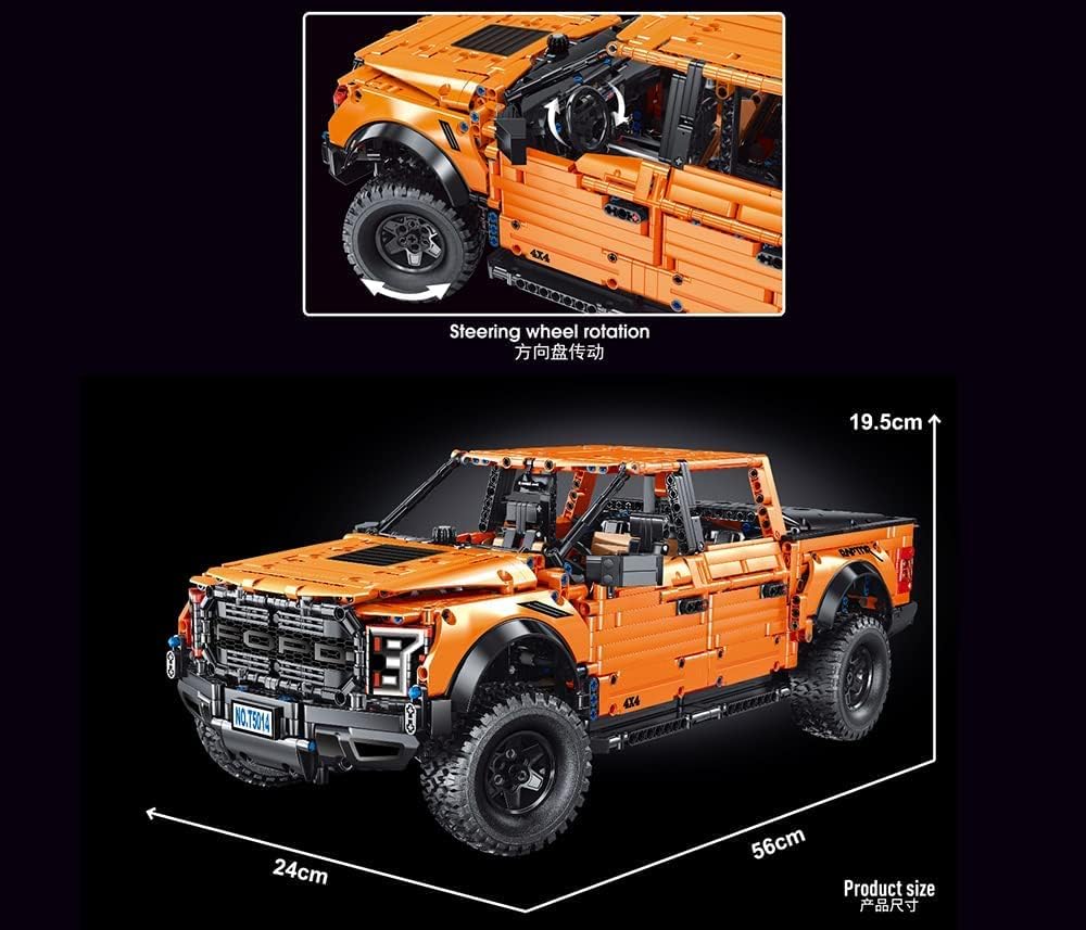 Technik Auto für Ford Raptor F-150, 3249 Teile Technik Pick-up Modell, Truck Modellbau Kompatibel mit Lego Technik