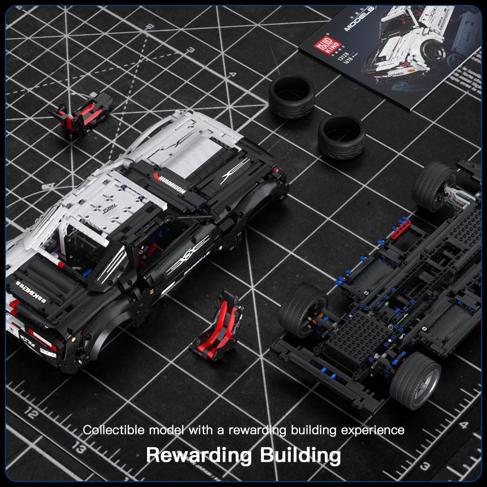 Technik Dodge Charger Ferngesteuert Sportwagen Bausteine Charger Drift Auto Rennwagen Klemmbausteine Kompatibel mit Lego Technik (1678 Teile)