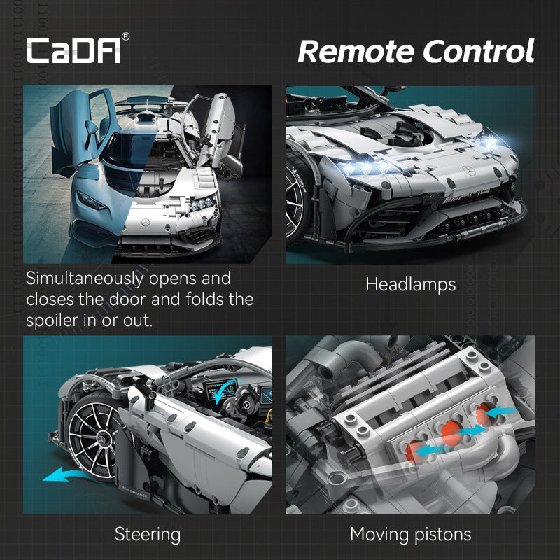Mercedes-AMG ONE C298, CaDA C61503W MOC Auto KIemmbausteine (3295 Teile)