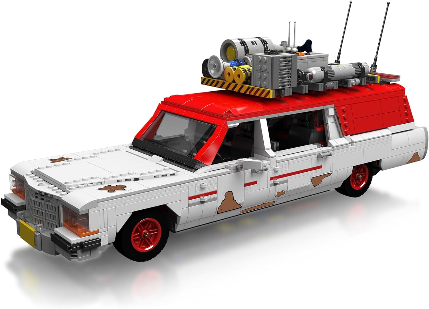 Technik Auto für Icons Geisterbus ECTO-1 Auto Modellauto Bausatz,2468 Teile Klemmbausteine