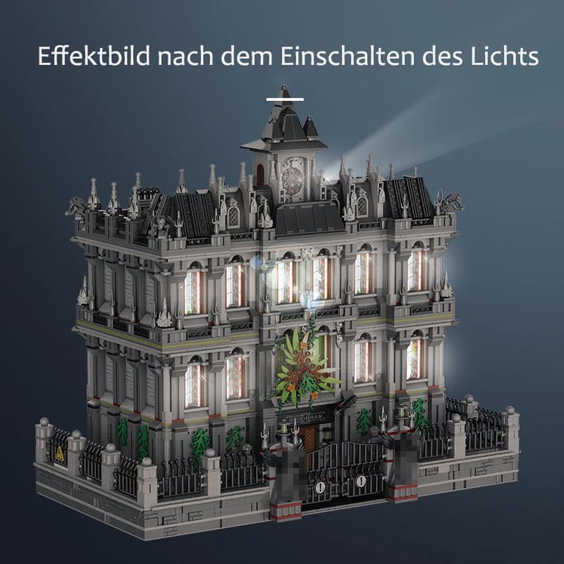 Lunatic Hospital Architecture Model, Stadthaus Modular Buildings Klemmbausteine Häuser für Lego Architecture, 7537 Teile