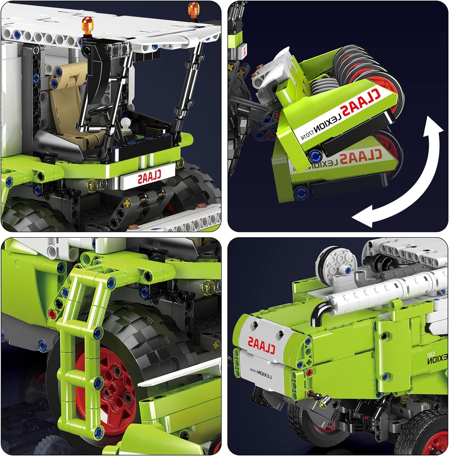 Technik Traktor Mähdrescher Technik Ferngesteuert Traktor Klemmbausteine Modellbau Kompatibel mit Lego Technik