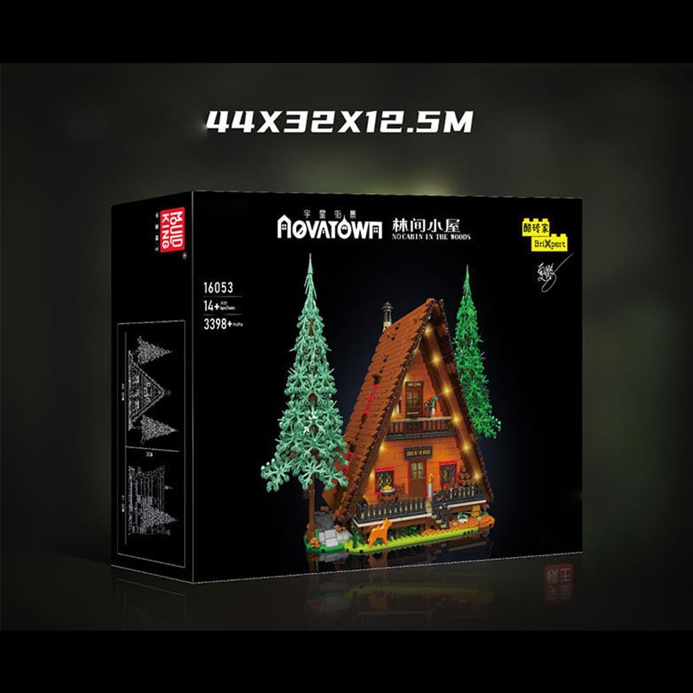 Weihnachtshaus für Lego Weihnachten 2023, Waldhaus Modell Klemmbausteine Bauset Kompatibel mit Lego Weihnachten Haus 2023