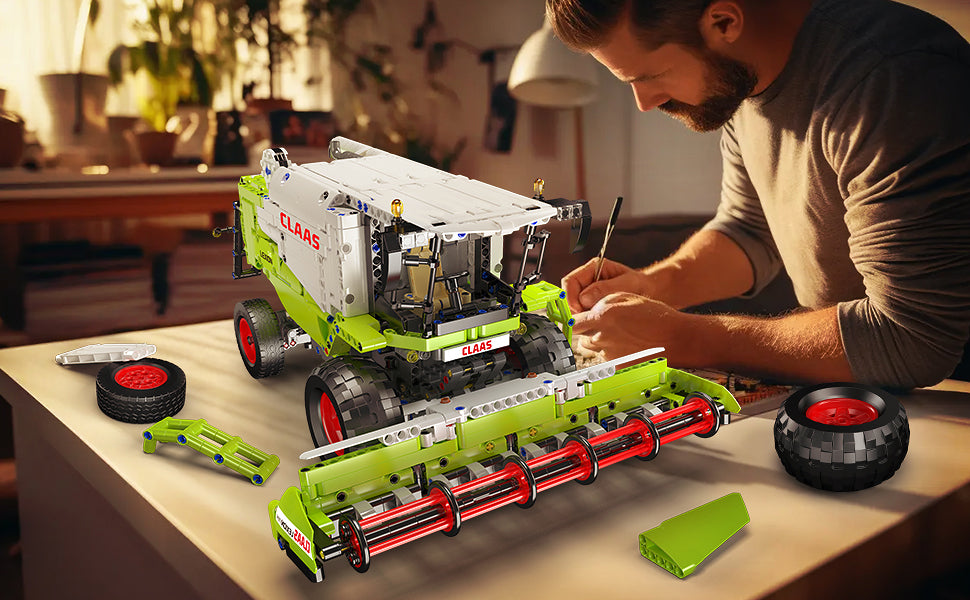 Technik Traktor Mähdrescher Technik Ferngesteuert Traktor Klemmbausteine Modellbau Kompatibel mit Lego Technik