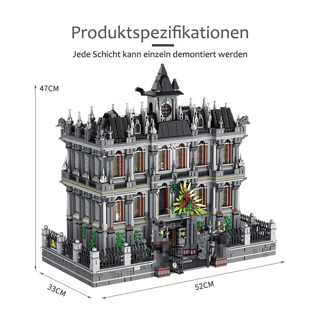 Lunatic Hospital Architecture Model, Stadthaus Modular Buildings Klemmbausteine Häuser für Lego Architecture, 7537 Teile