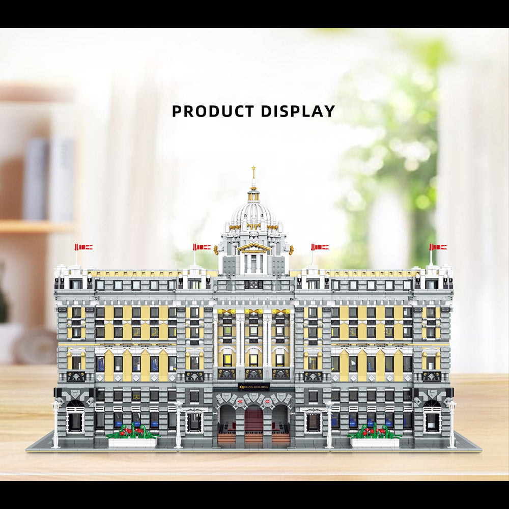 Architecture Bankgebäude für Lego Architecture, 10423 Teile Riesiges Modell Klemmbausteine Bauset Kompatibel mit Lego Architecture