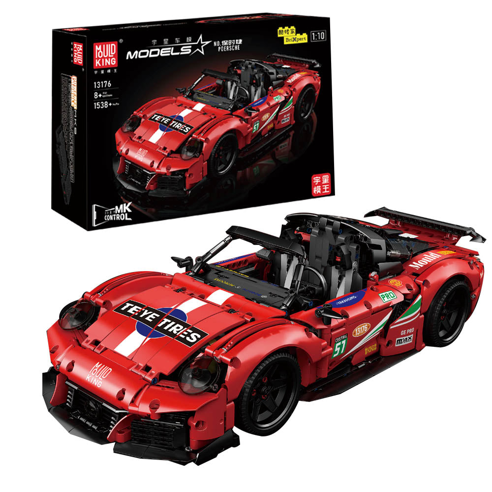 Technik Auto für Porsche Cabrio, Technik Supercar Technik Auto Ferngesteuert Modell, 1538 Teile Technik Sportwagen Modell Kompatibel mit Lego Technik