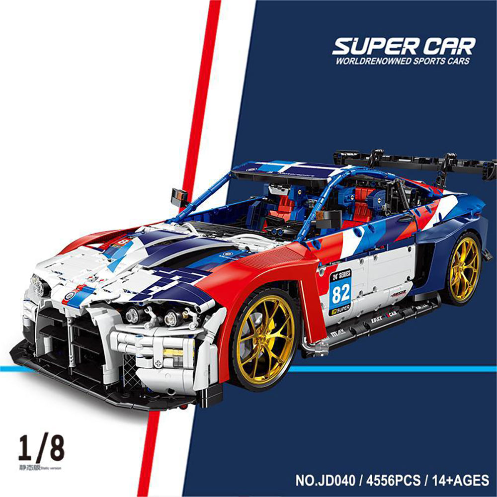Technik Auto für BMW M4 Supercar, 4500+ Teile Technik Auto 1:8 groß Modellbau, MOC Modell Bausatz Kompatibel mit BMW M4 Technik Auto