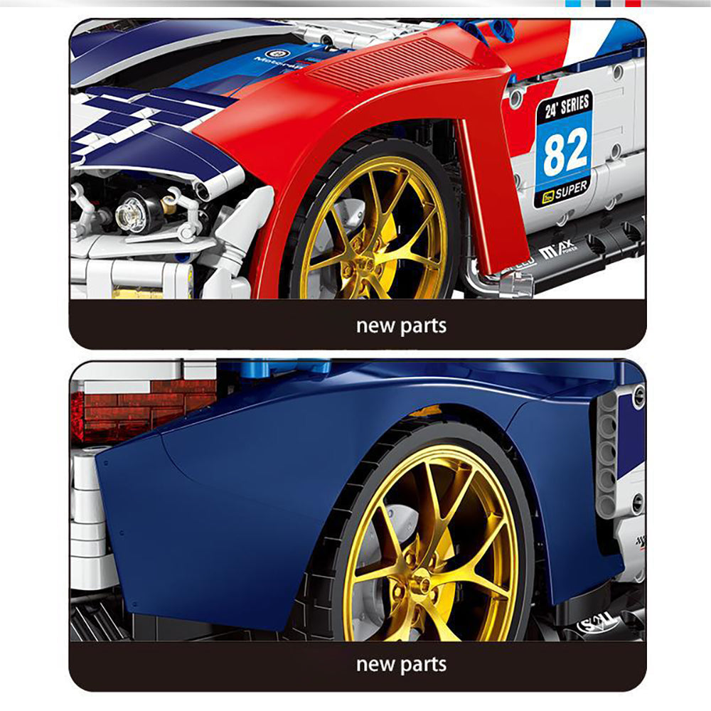 Technik Auto für BMW M4 Supercar, 4500+ Teile Technik Auto 1:8 groß Modellbau, MOC Modell Bausatz Kompatibel mit BMW M4 Technik Auto
