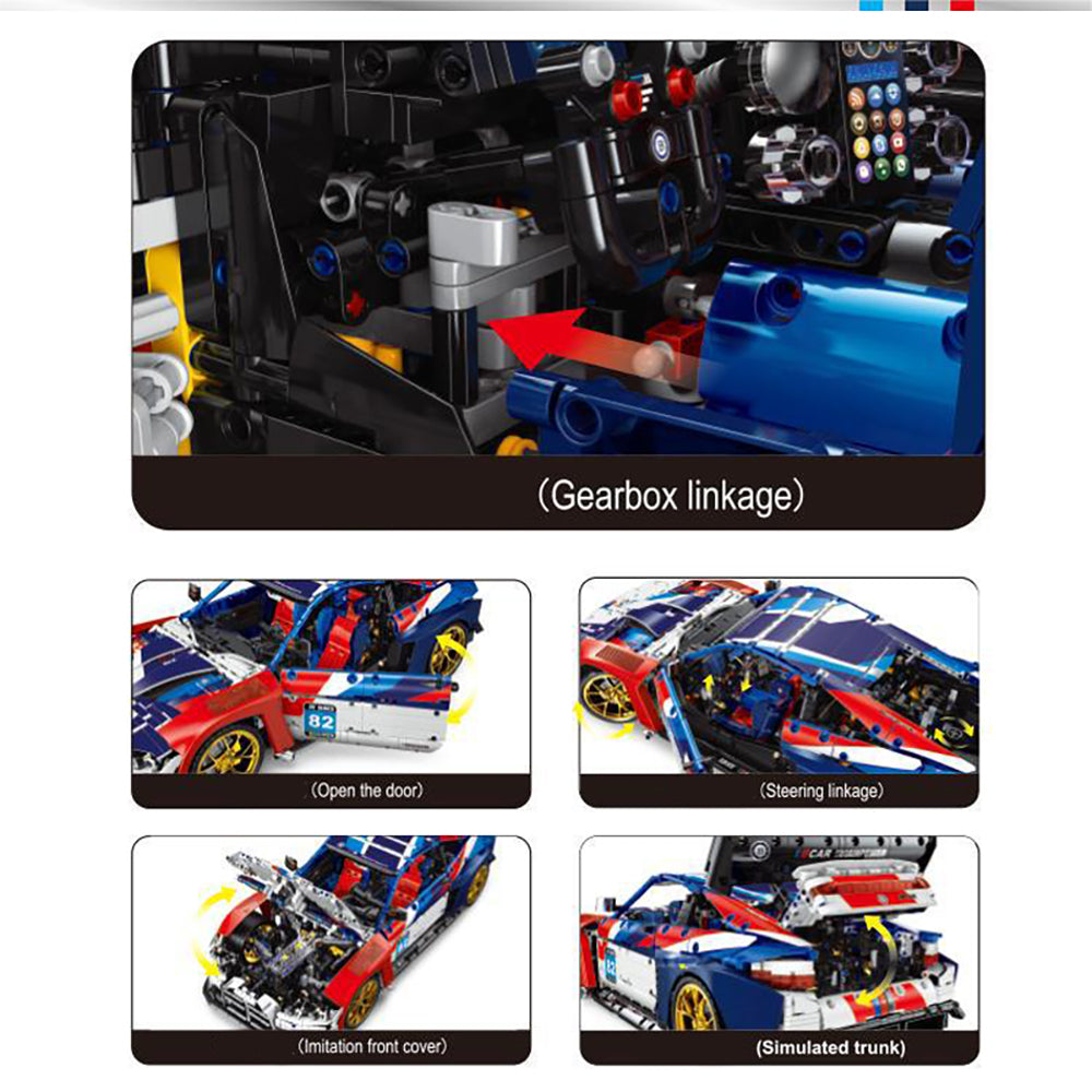 Technik Auto für BMW M4 Supercar, 4500+ Teile Technik Auto 1:8 groß Modellbau, MOC Modell Bausatz Kompatibel mit BMW M4 Technik Auto