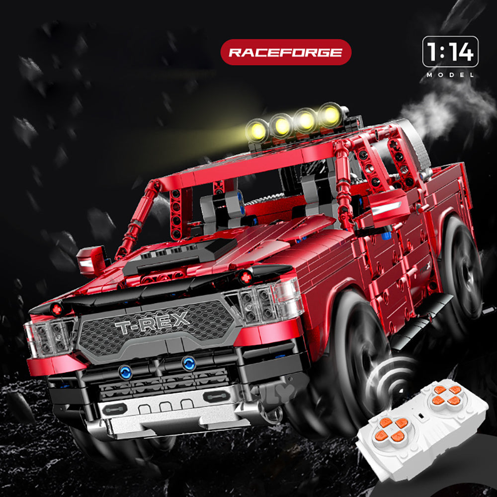 Technik Auto 1: 8 für Dodge RAM Pickup, Technik Auto mit 5 M0T0REN Technik Auto Bausatz MOC Auto KIemmbausteine für Dodge Technik Auto, Originalverpackung