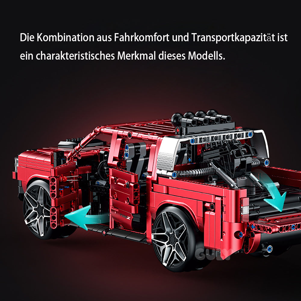 Technik Auto 1: 8 für Dodge RAM Pickup, Technik Auto mit 5 M0T0REN Technik Auto Bausatz MOC Auto KIemmbausteine für Dodge Technik Auto, Originalverpackung