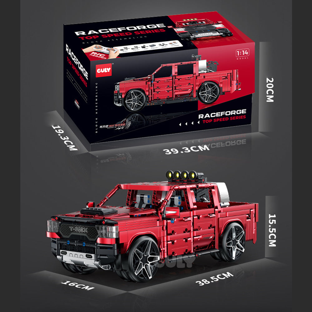 Technik Auto 1: 8 für Dodge RAM Pickup, Technik Auto mit 5 M0T0REN Technik Auto Bausatz MOC Auto KIemmbausteine für Dodge Technik Auto, Originalverpackung