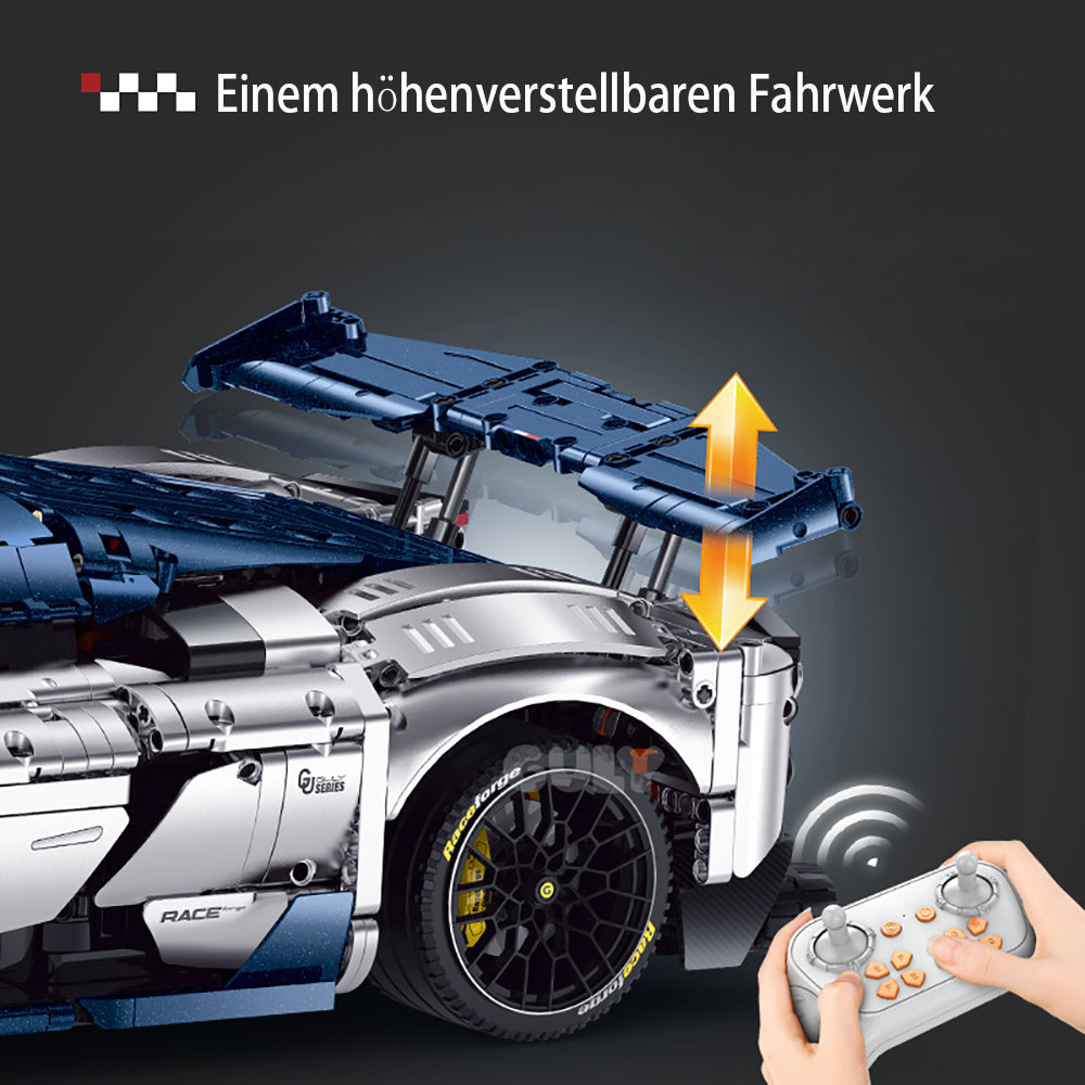 Technik Auto 1: 8 für Ferrari F80 Hypercar, Technik Auto mit 6 Motoren Technik Auto Bausatz MOC Auto KIemmbausteine für Ferrari Technik Auto, Originalverpackung