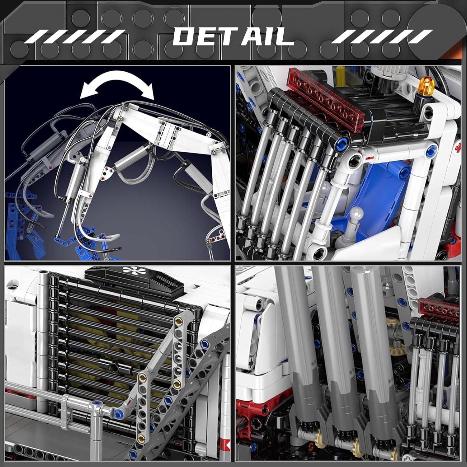Mould King 17062 MOC Technik Ferngesteuert Abbruchkran APP Abbruchmaschine Klemmbausteine