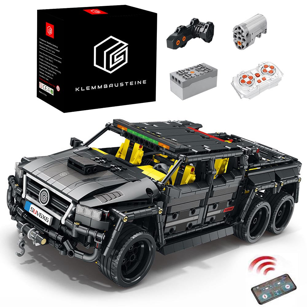 Technik Auto G700 Offroad 6x6 Auto, 2160+ Teile Technik Auto mit M0T0R, Technik Auto Offroader Bausatz MOC Auto KIemmbausteine