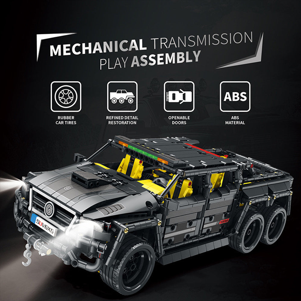 Technik Auto G700 Offroad 6x6 Auto, 2160+ Teile Technik Auto mit M0T0R, Technik Auto Offroader Bausatz MOC Auto KIemmbausteine