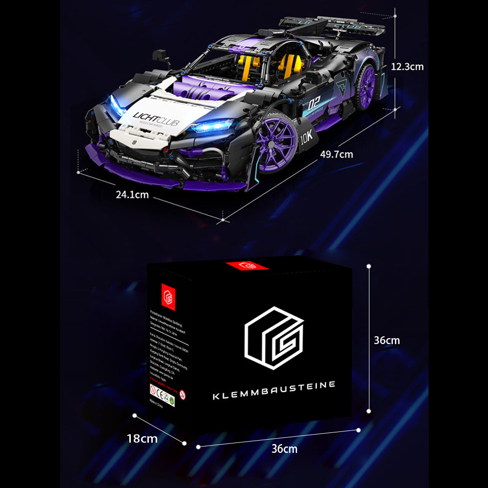 Technik Auto für AMG One Supercar, MY88020, Technik Auto Ferngesteuert, Mit Technik Motor Kit Bausatz Kompatibel mit Lego Technik Supercar