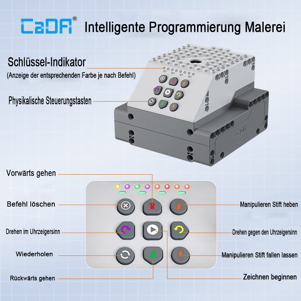 CaDA C83006 Technik Malender Roboter Intelligente Programmierung Mit LEDs, Pinsel