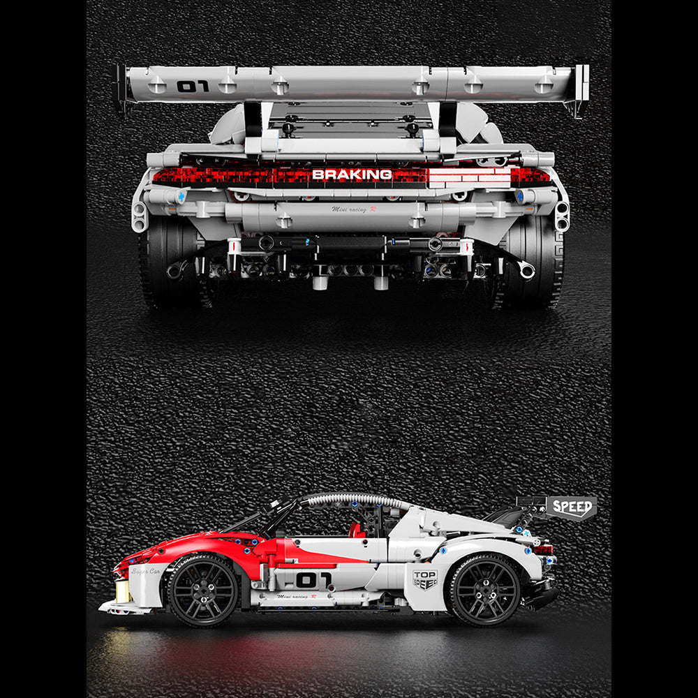 Technik Auto für Porsche Mission R Modell, 2459 Teile Technik Sportwagen Ferngesteuert Auto Motorisierte Modell, Custom Bausteine Kompatibel mit Lego Technik