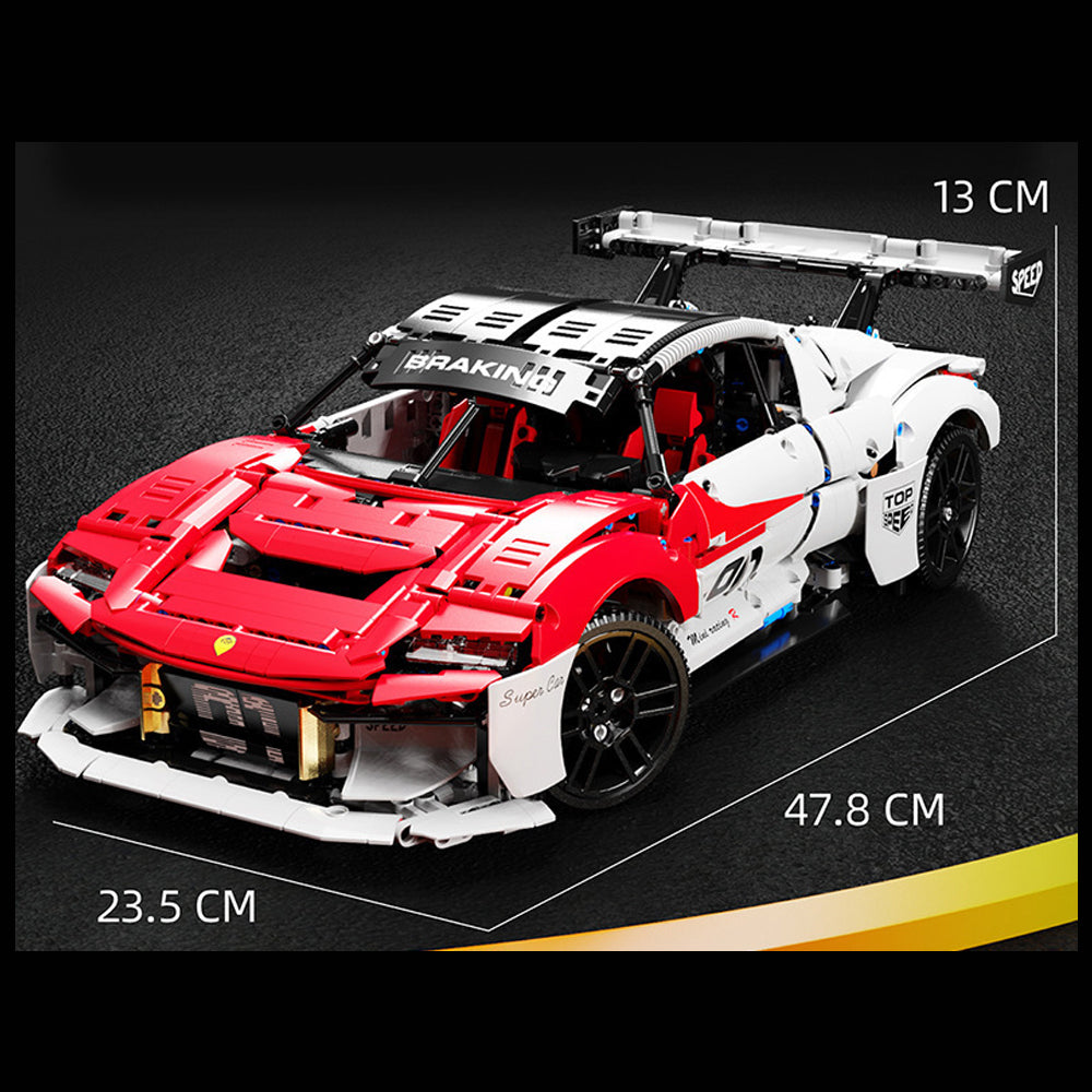 Technik Auto für Porsche Mission R Modell, 2459 Teile Technik Sportwagen Ferngesteuert Auto Motorisierte Modell, Custom Bausteine Kompatibel mit Lego Technik