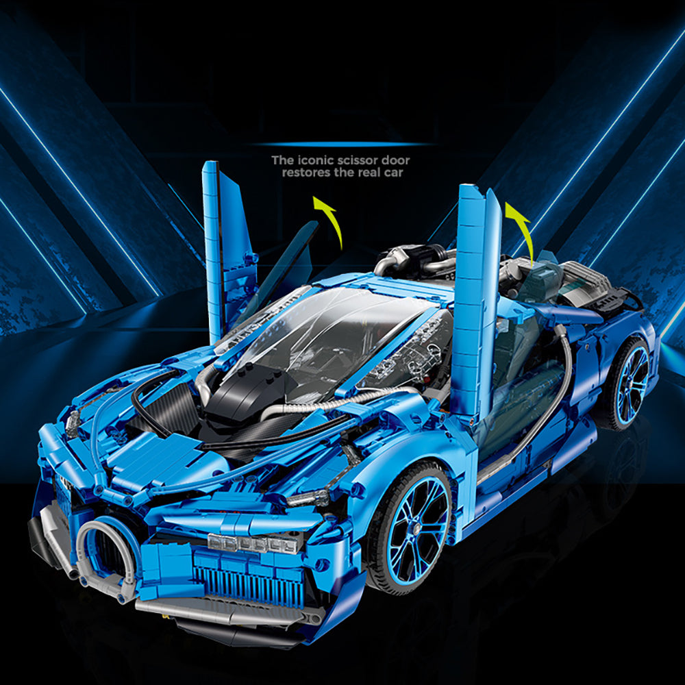 Technik Auto für Bugatti, 3800+ Teile Technik Auto Ferngesteuert Auto Motorisierte Sportwagen Modellbau Custom Bausteine Kompatibel mit Lego Technik Auto